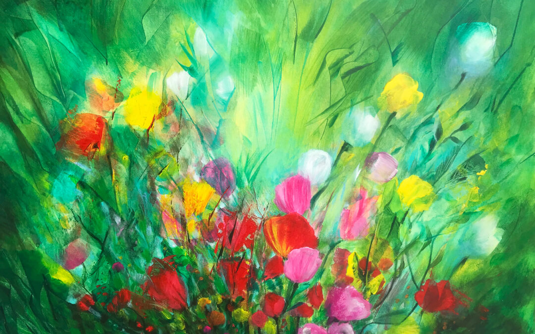 Expanding into Springtime  Acrylics on canvas  50x70cm  2023