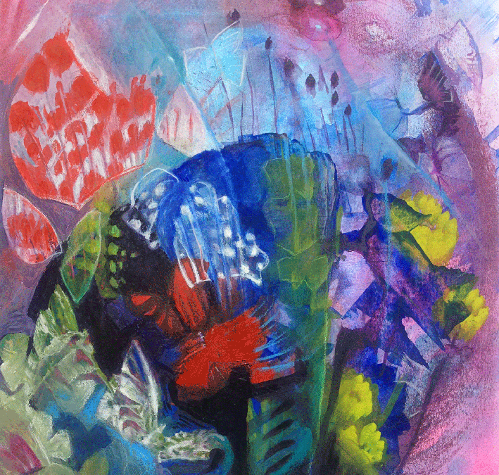 Garden of transformation  Uatercolor 25x25cm 2020