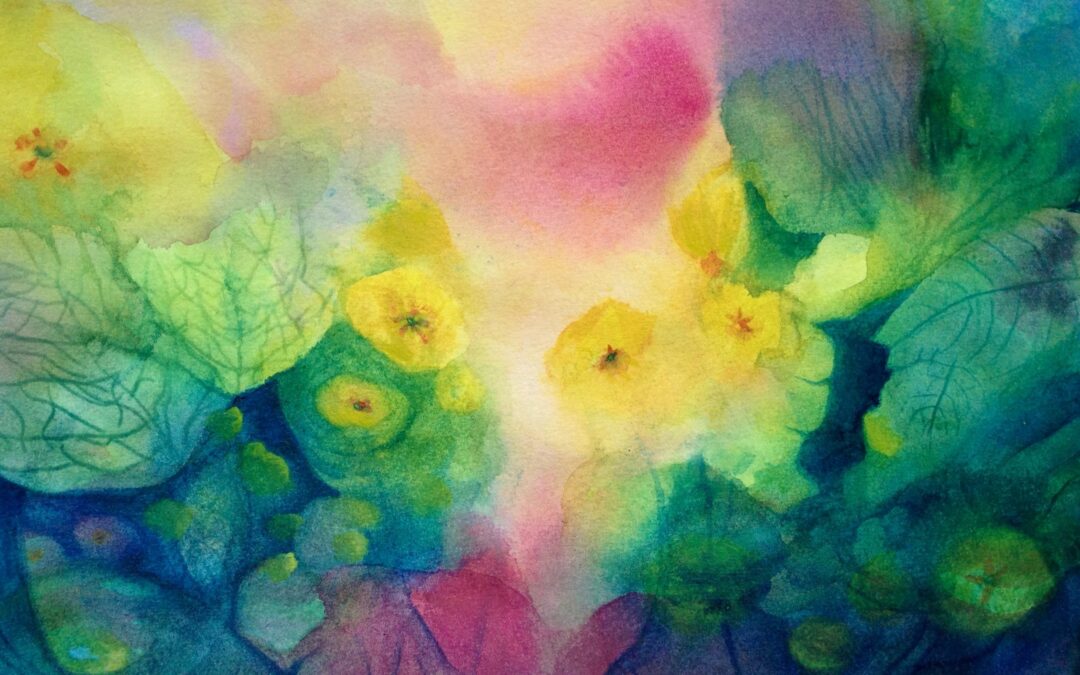 Primroses  Watercolor 24x34cm 2021