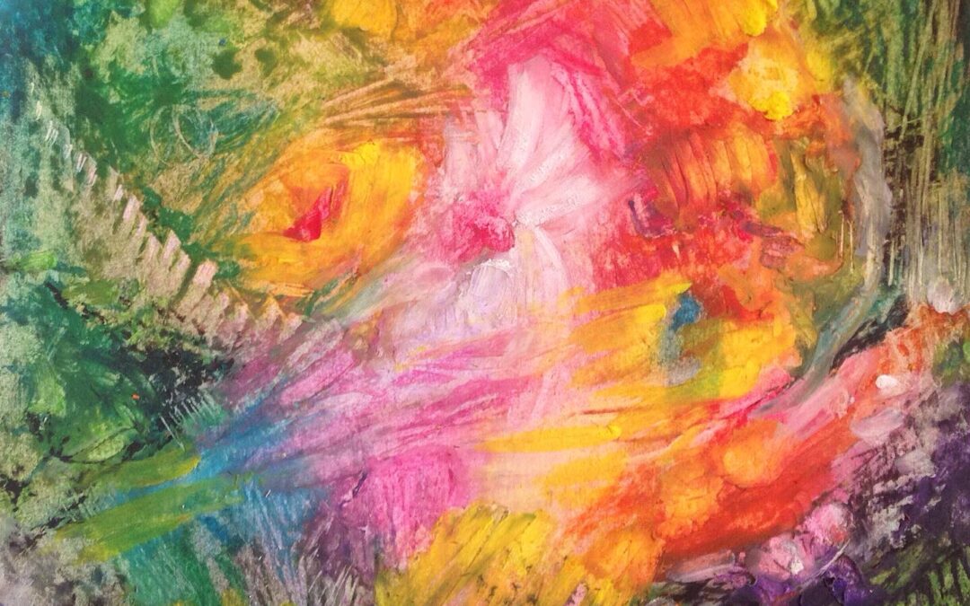 Bouquet   Oil pastel 15x15cm 2019