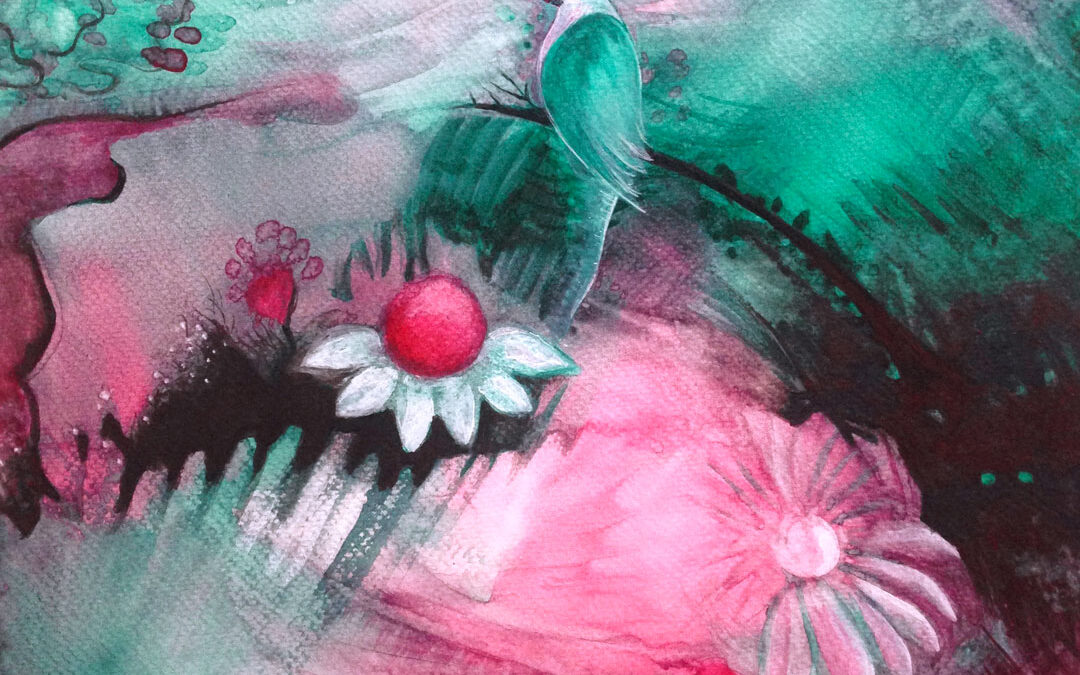 Voglio Cantare come Cantano gli Uccelli  Watercolor  40x30cm  2022