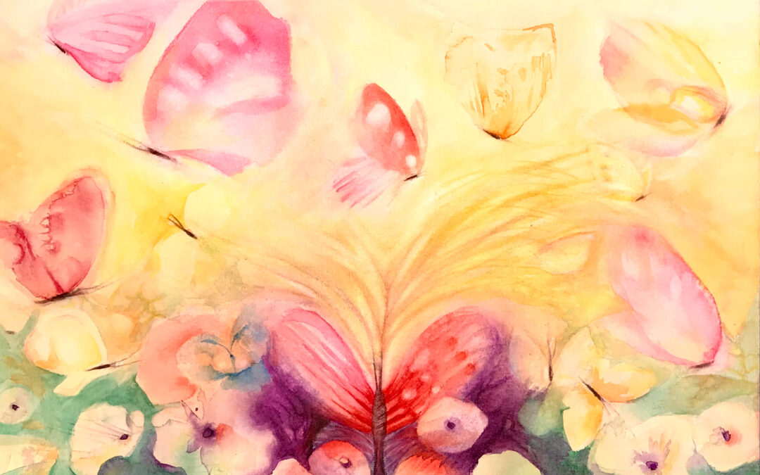 Borboletas, borboletas  Watercolor  30x40cm  2023